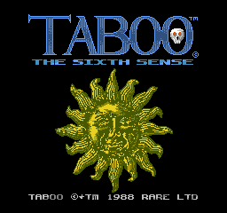 Taboo - The Sixth Sense (USA) Title Screen